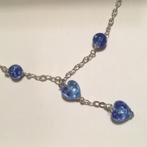 Blue heart Necklace
